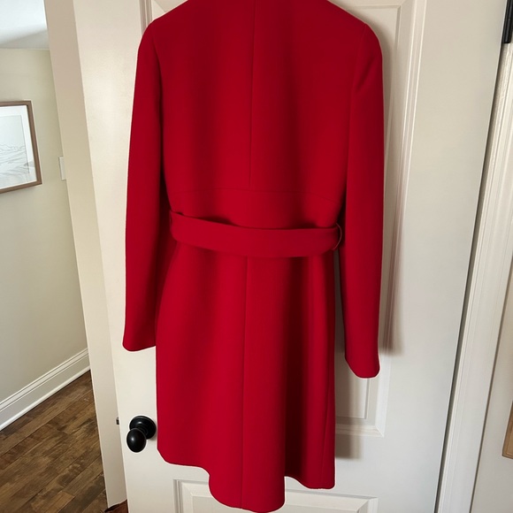 Jcrew wool tie waist coat - red size 6 - Picture 9 of 11